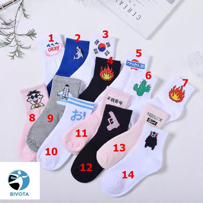 Tất Cổ Cao Bivota Vớ Nữ Nhân Vật Hoạt Hình Siêu Cute Giá Cực Rẻ T52