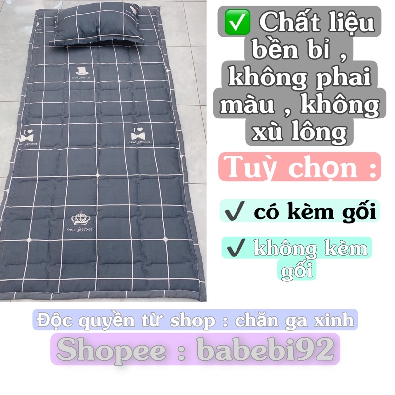 Nệm ngủ văn phòng ,Đệm du lịch tiện lợi size 90x190cm gấp gọn tiện lợi đa năng lttp2001