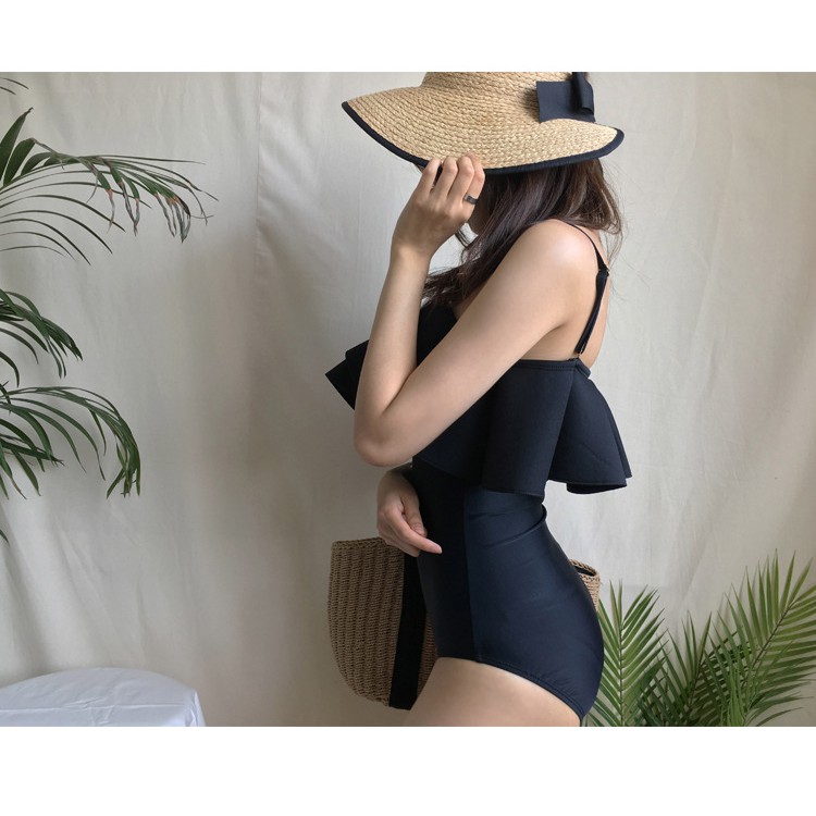 Đồ bơi nữ một mảnh bèo trễn vai, kèm 2 dây quai tháo rời tùy chỉnh, gợi cảm, đồ bơi dành cho bầu mặc được SW1M029 | BigBuy360 - bigbuy360.vn