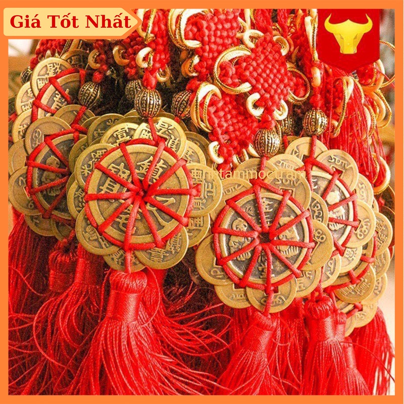 Xâu tiền xu hoa mai thập toàn 10 cánh may mắn tài lộc