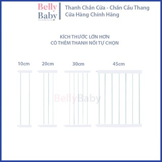 Thanh Nối Thanh Chắn Cửa - Thanh Chắn Cầu Thang ( Tặng Kèm Nẹp Nối Thanh )  - Bảo Vệ An Toàn Cho Bé - BellyBaby