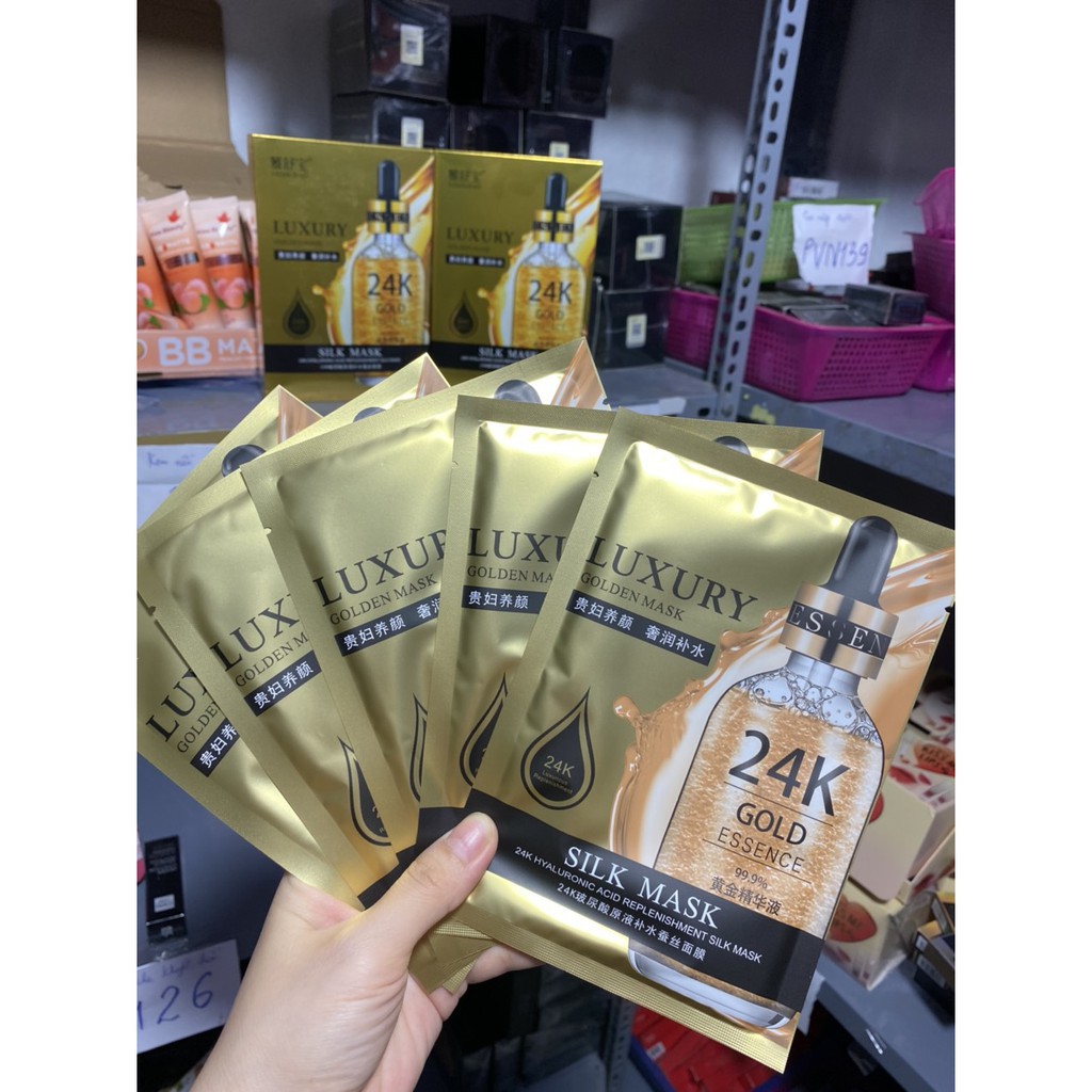 Mặt nạ vàng 24k 💕FREE SHIP💕 Mặt nạ vàng 24k luxury phục hồi da hư tổn | Thế Giới Skin Care