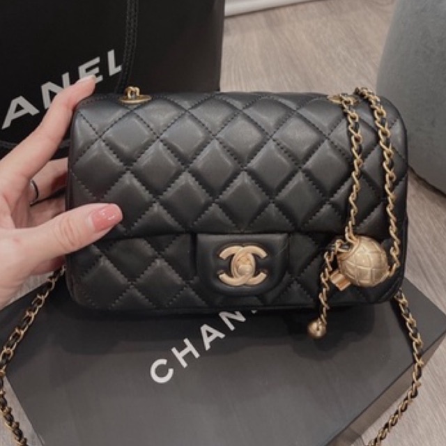 Túi Xách Đeo Chéo Đeo Vai QUẢNG CHÂU CAO CẤP Chanel Mini Quả Cầu Sup.per