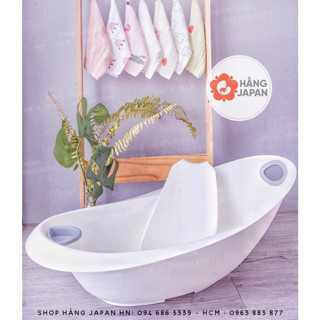 Chậu tắm phi thuyền cho bé - Chất liệu an toàn, màu kem siêu xinh 85*50*35cm