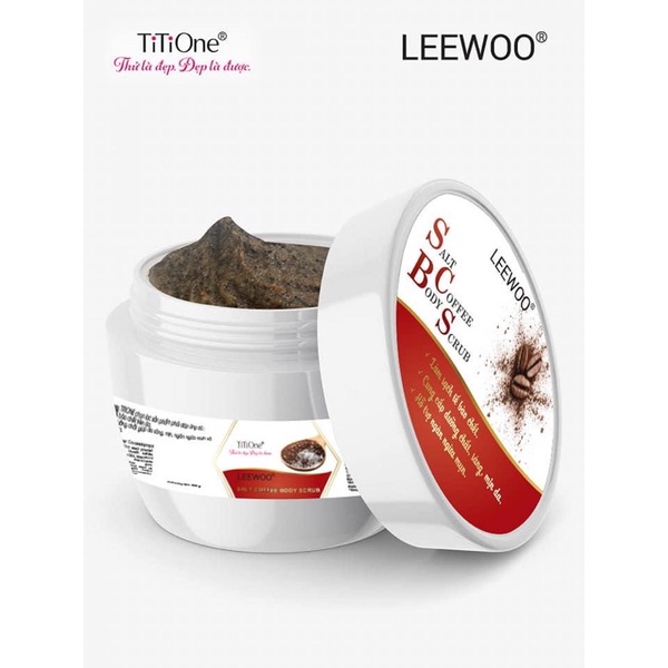 Muối tắm Tẩy da chết body cà phê (cafe) dak lak organic 180g LEEWOO