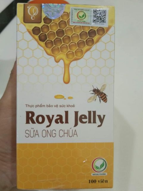 SỮA ONG CHÚA ROYAL JELLY NATURE PHARMA HỘP 100 VIÊN