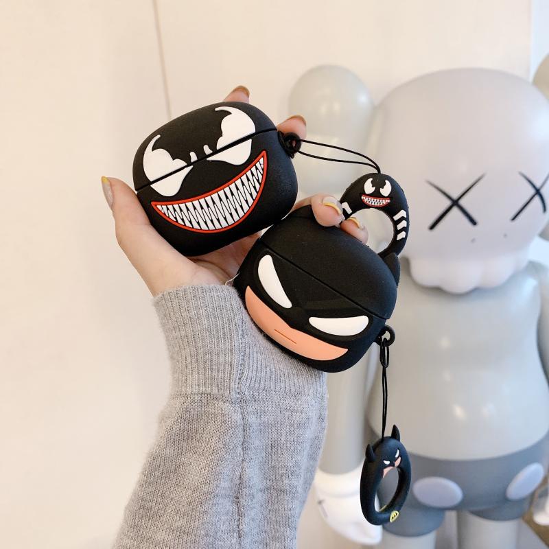 Vỏ Bảo Vệ Hộp Sạc Tai Nghe Bluetooth Không Dây AirPods 1 2 3 Pro inPods i12 i12 Pro Bằng Silicon Họa Tiết Hoạt Hình Siêu Nhân