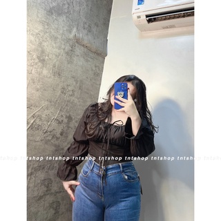 ÁO CROPTOP KHOÉT NGỰC CỘT 2 KIỂU [TNT SHOP BIGSIZE 60KG 90KG]