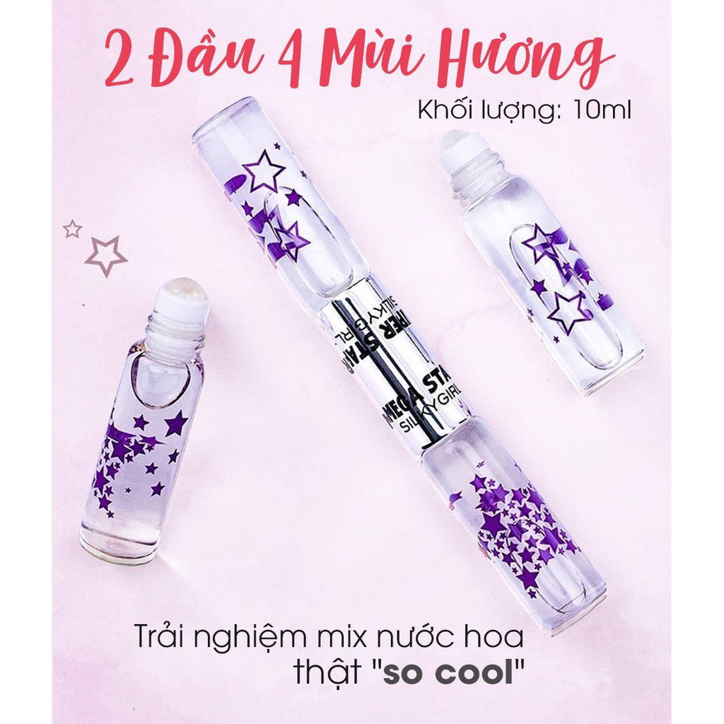 Nước Hoa Silkygirl 2 Đầu 4 Hương EDP Duo Rollerball