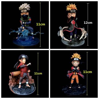 Anime Naruto Hatake Kakashi Uzumaki Naruto Senju Hashirama Nagato GK PVC Action Figure Collectible Model Toys 11cm