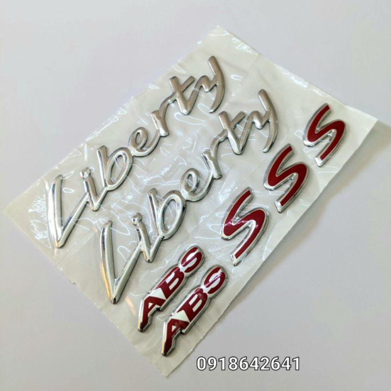 Bộ tem chữ cho Liberty SSS abs như zin