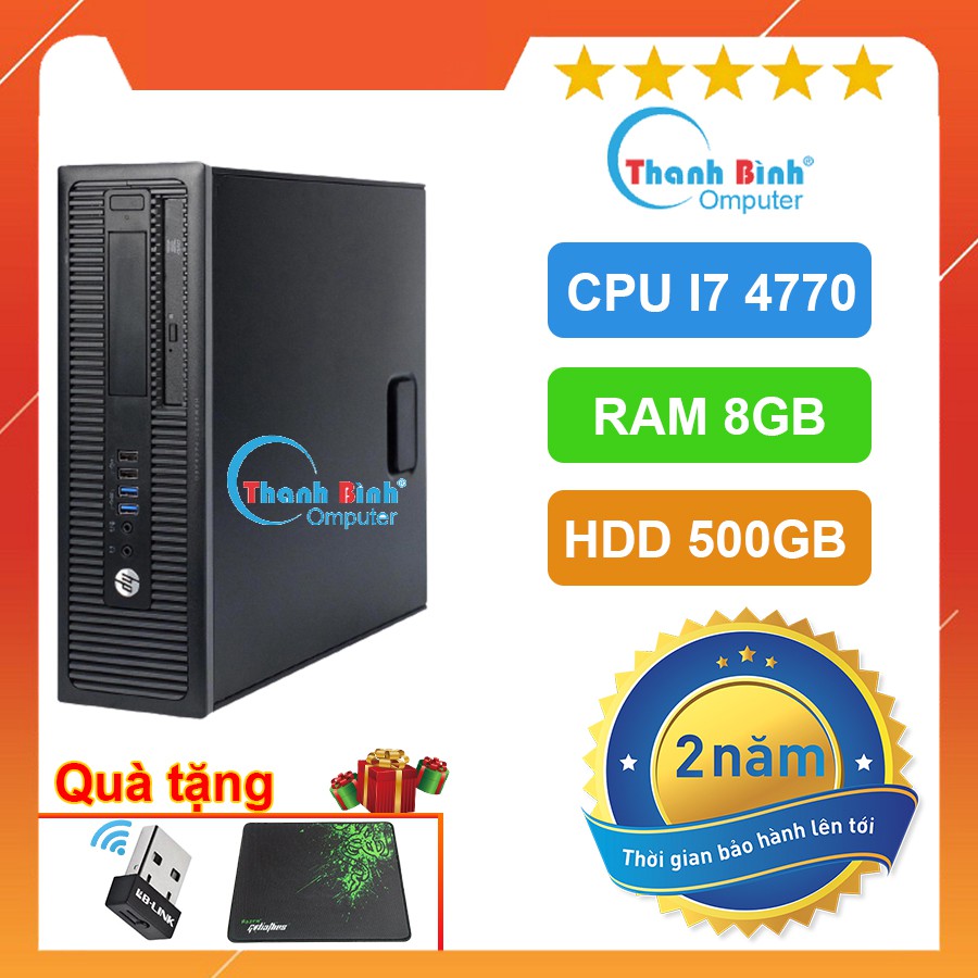 Máy Tính Để Bàn Cũ ☀️ThanhBinhPC☀️ May Tinh De Ban | HP ProDesk 400G1 ( I7 4770/8G/500G ) - Bảo Hành 12 Tháng.