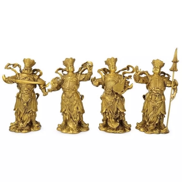 Bộ tượng đồng Tứ đại thiên vương cao 15cm