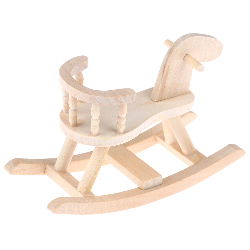 Ghế Gỗ Tỉ Lệ 1 / 12 Trang Trí Nhà Búp Bê Xinh Xắn