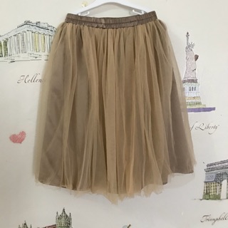 [TULLE SKIRT màu Caramel XỊN 3 LỚP] NEW 99%