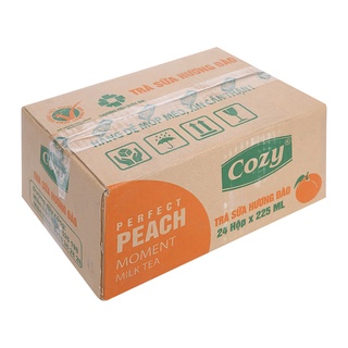 THÙNG 24 HỘP 225ML TRÀ SỮA COZY VỊ MATCHA/ ĐÀO (24 hộp x 225ml)
