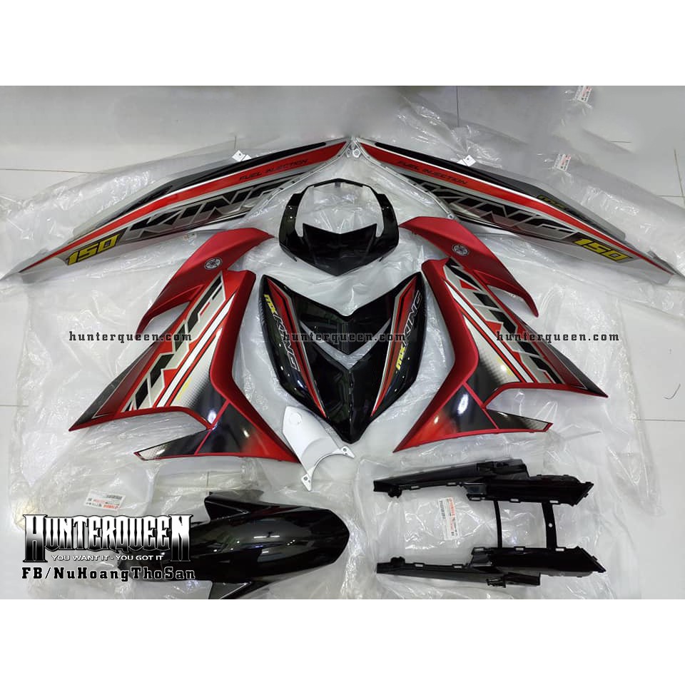 Tem Exciter 150. Tem MX king, đỏ bạc. Chất liệu candy. Chỉnh sửa theo yêu cầu