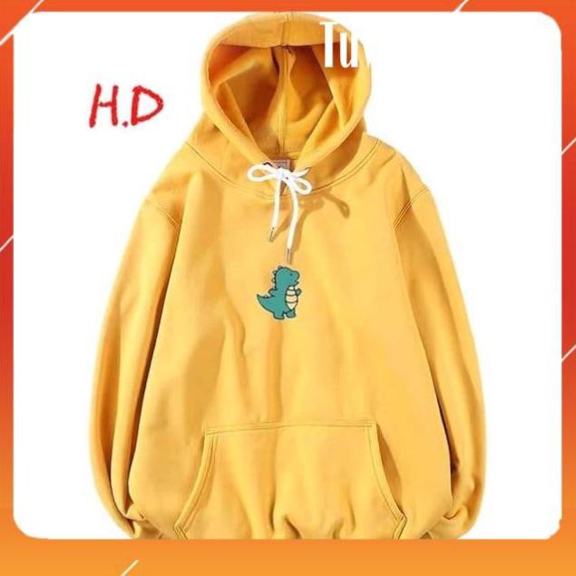 Áo hoodie ♥️FREESHIP♥áo nỉ bông in khủng long nhí xanh 3 màu như ảnh