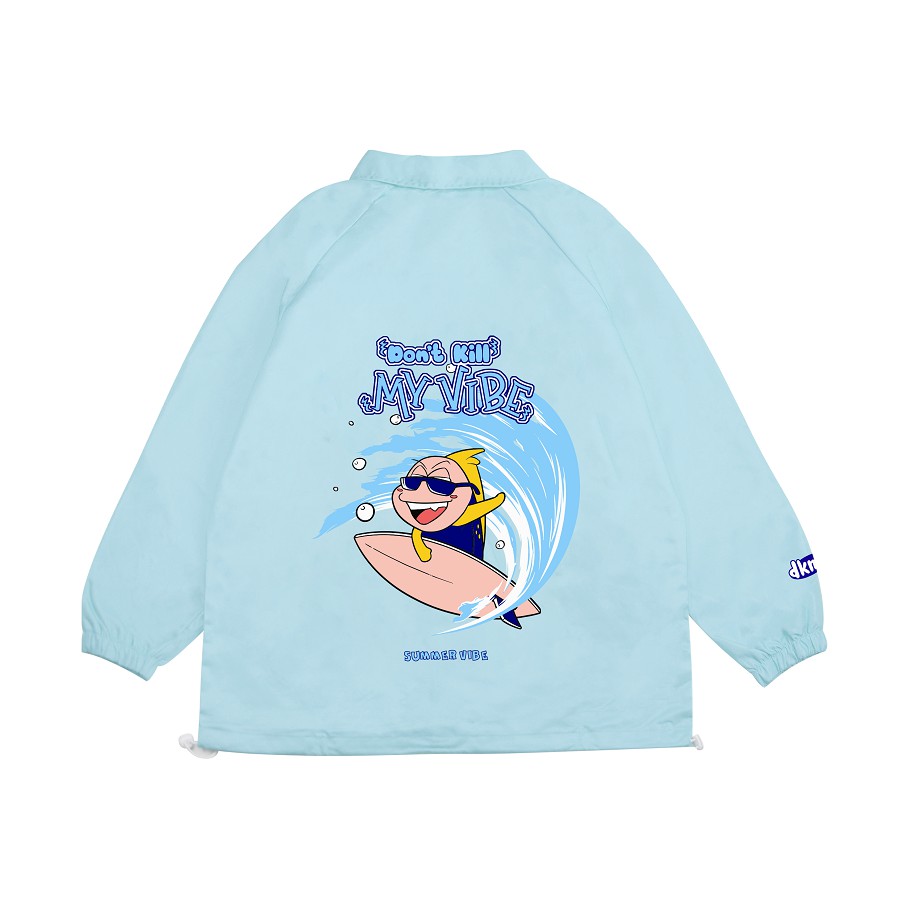 Áo khoác dù in hình màu xanh TẶNG Tote | DKMV Blue Surfing Jacket