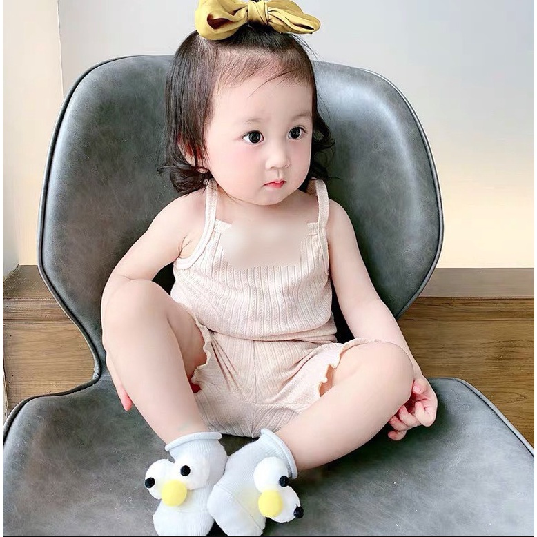 1 BỘ ĐAN DÂY LƯNG COTTON BÉ GÁI SIÊU XINH