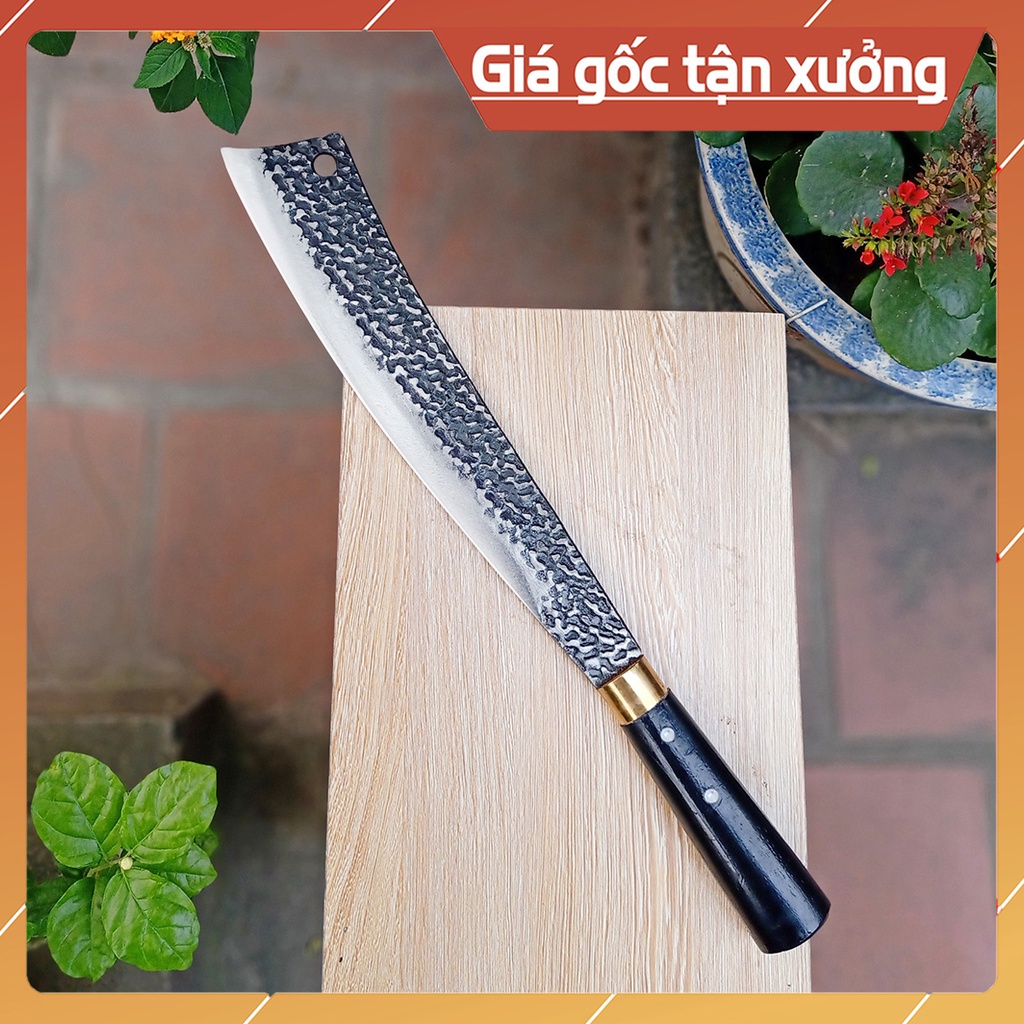 Dao Chặt Cây Rèn Thủ Công - Thép Nhíp Xe, Dập Vân Siêu Đẹp
