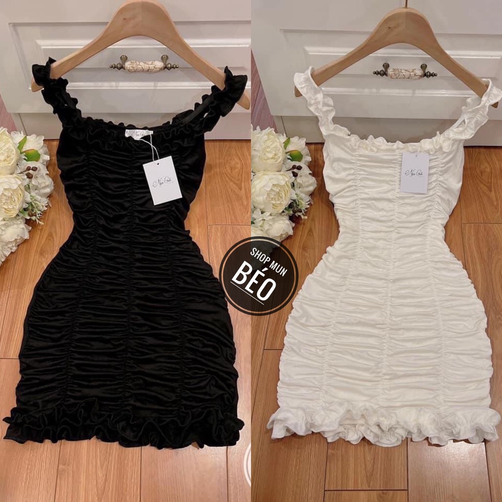 Đầm Nhún Phom Ngắn Sexy Chất Thun Borip Thích Hợp Mặc Đi Tiệc Đi Làm Đi Chơi