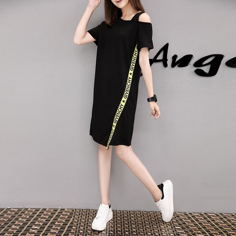 Đầm Chữ A Tay Ngắn Dáng Rộng Hở Vai Phong Cách Hàn Quốc Thời Trang Mới Cho Nữ | BigBuy360 - bigbuy360.vn