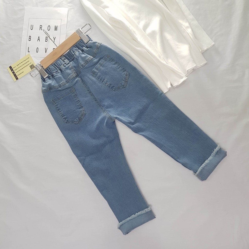 Quần Jean Denim Bé Gái Xanh Nhạt