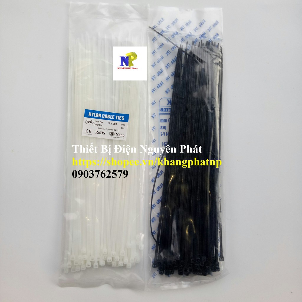 Dây Rút Nhựa Đủ Kích Cở Màu Trắng