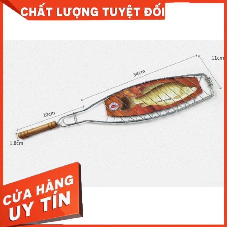 [XẢ KHO+FREE SHIP] Vỉ nướng cá inox vỉ nướng có tay cầm tiện dụng