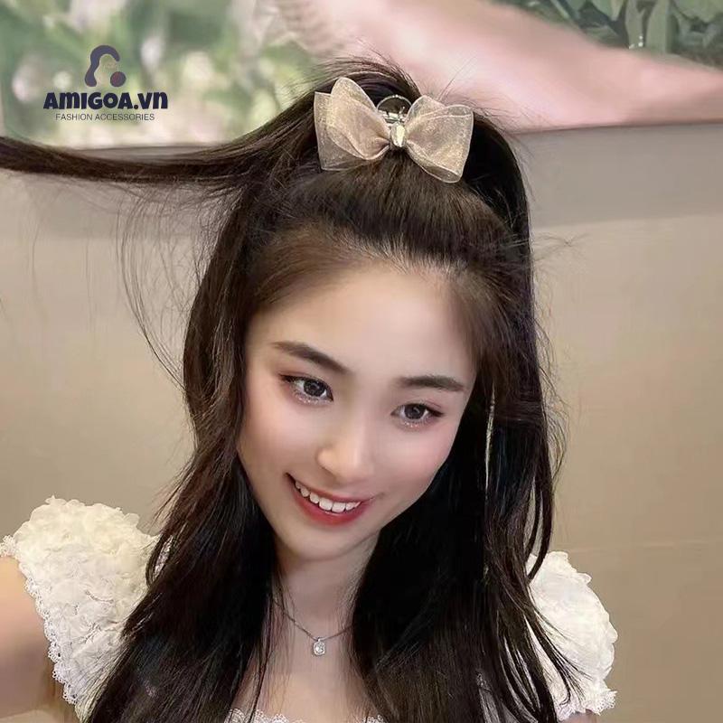 ✨✨Kẹp Tóc Nơ Hai Mặt Cố Định Tóc Dành Cho Trẻ Em