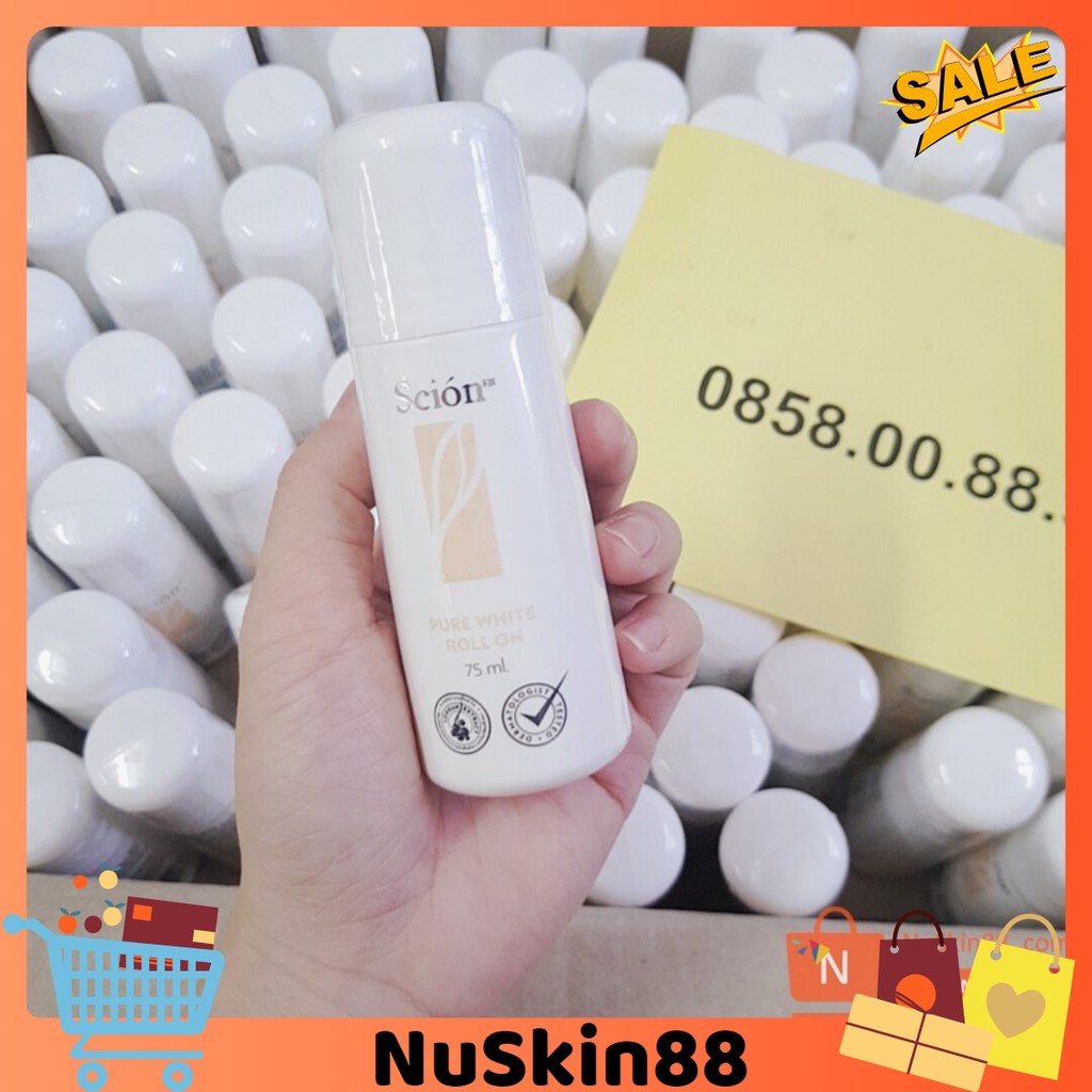 🔴[Sale 2 Ngày] Lăn khử mùi Scion Pure White Roll On Nuskin Tặng Ngay Phẩn Quà Trị Giá 50k