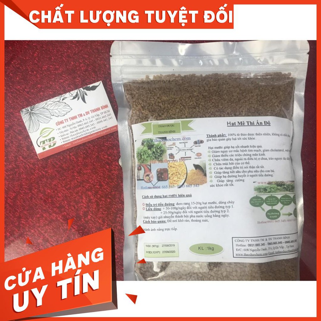 Combo 2 Kg Hạt Methi Ấn Độ - Hàng Cao Cấp - Thảo Dược Uy Tín