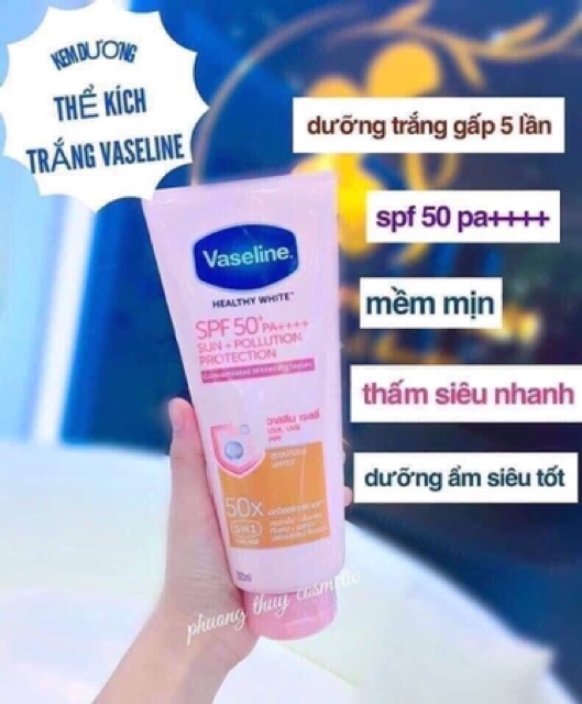 ❗️ VASALINE - THÁI LOẠI 50X- DƯỠNG THỂ- CHỐNG NẮNG, TRẮNG DA