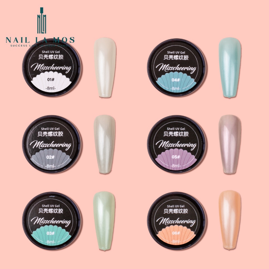 Gel ngọc trai Misscheering chính hãng tạo vân loang tự nhiên, màu sang chảnh (lẻ 1 hũ)