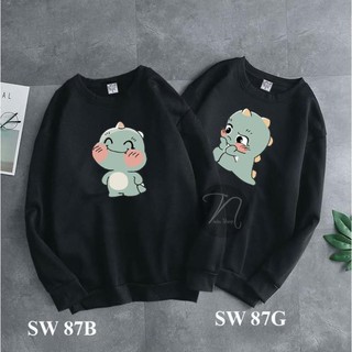 [ RẺ VÔ ĐỊCH ] -  🔥Áo sweater Đôi Đẹp🔥Mẫu Áo dài tay in hình khủng long ngộ nghĩnh siêu cute - Giá 1 áo / giá tốt nhất