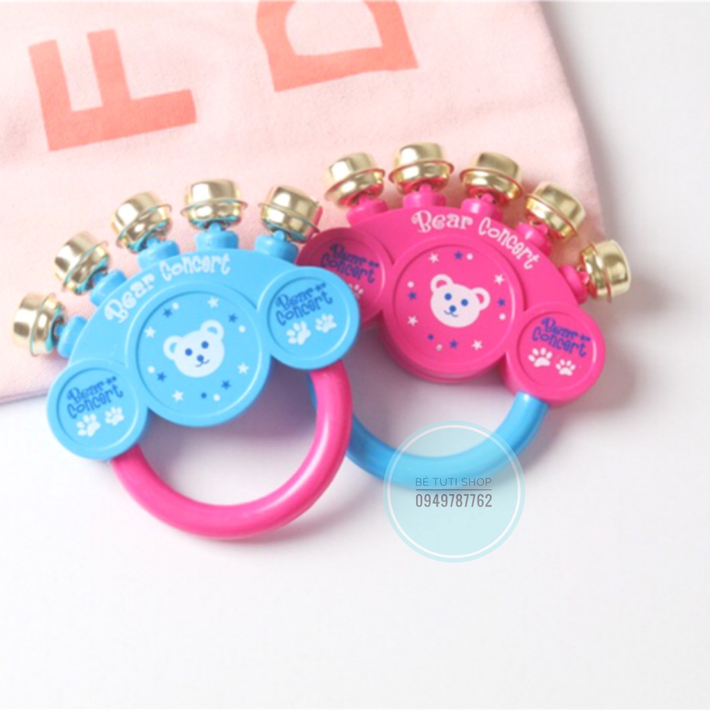 Đồ chơi xúc xắc/lục lạc cầm tay 5 chuông cho bé