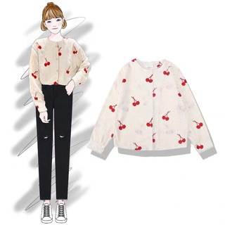 Áo Sơmi Dài Tay Cherry