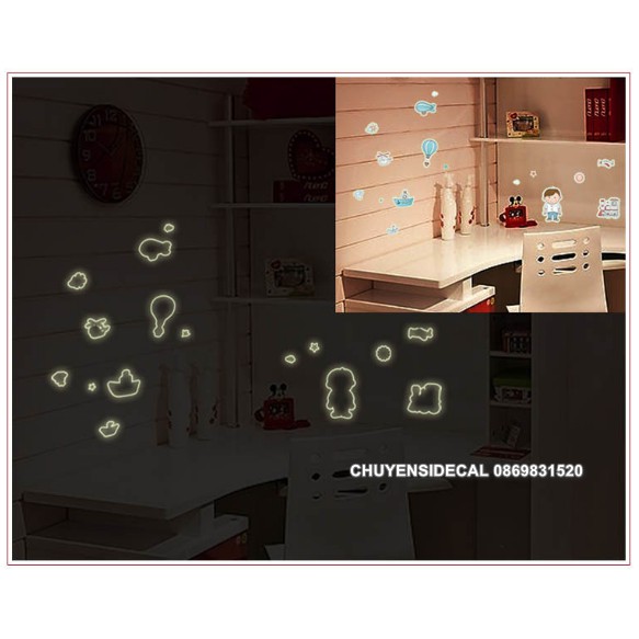 Decal trang trí tường - Bé cùng tương lai - DẠ QUANG