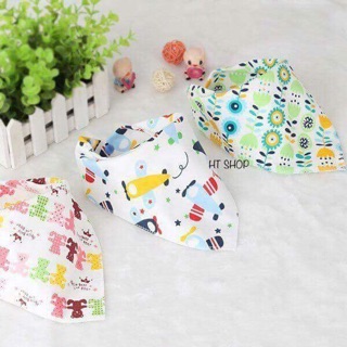 Combo 10 khăn yếm tam giác cotton