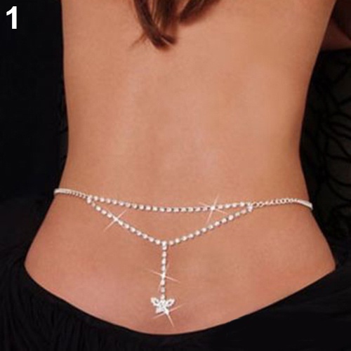 Dây Đeo Hông Đính Đá Hình Bươm Bướm Dùng Múa Bụng Thời Trang Cho Nữ
