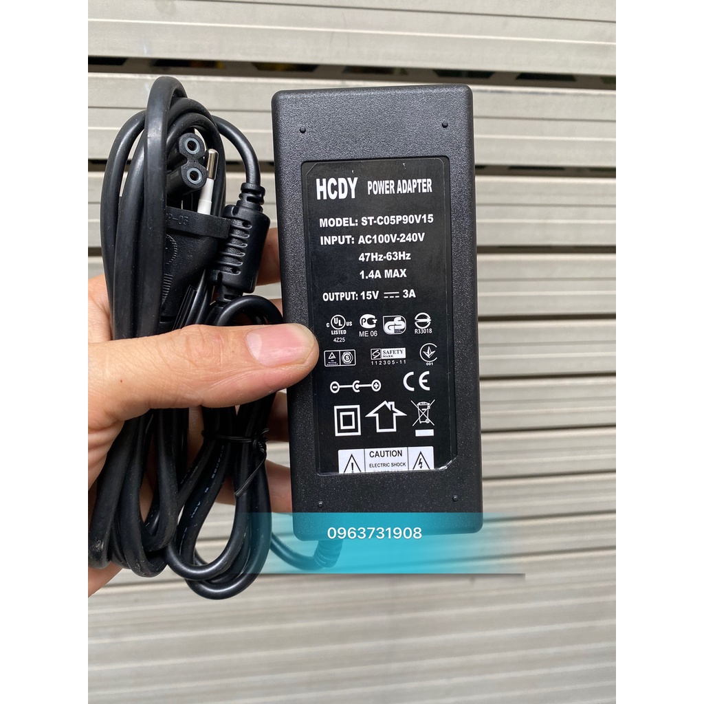 Sạc loa kéo 15V3A chuyên dùng cho loa Ne108, Ne109 chính hãng