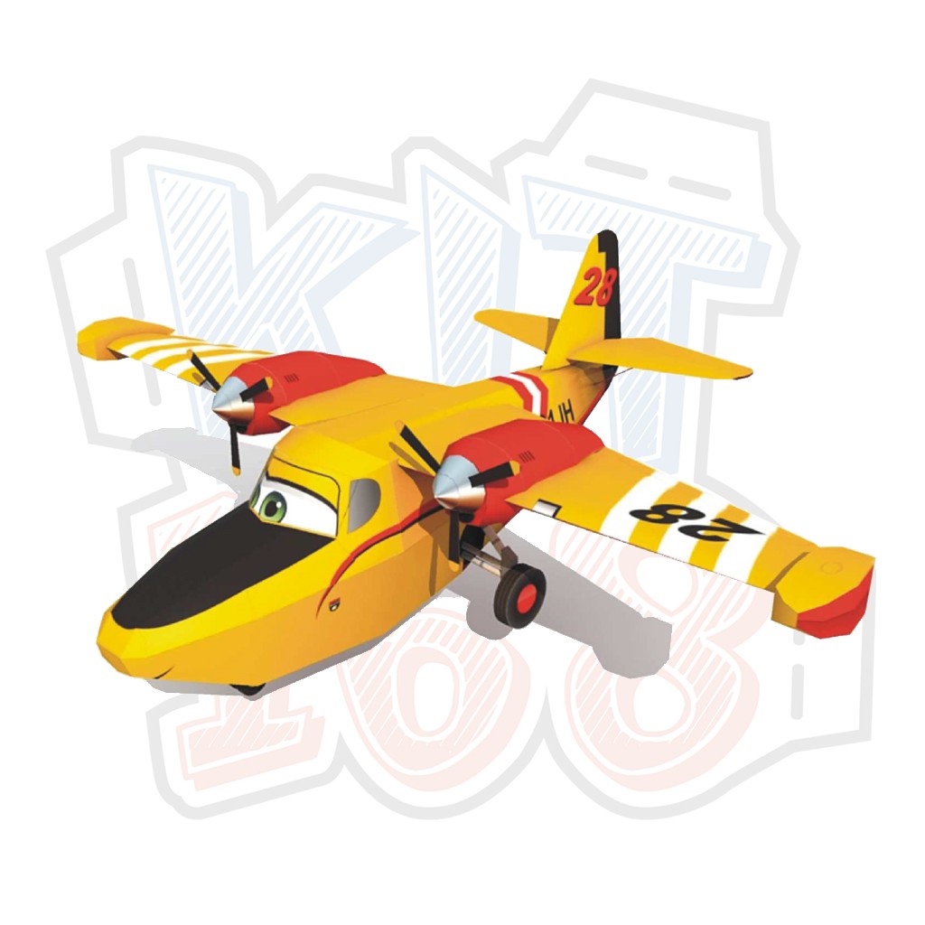 Mô hình giấy Anime Cartoon máy bay Dipper - Planes 2