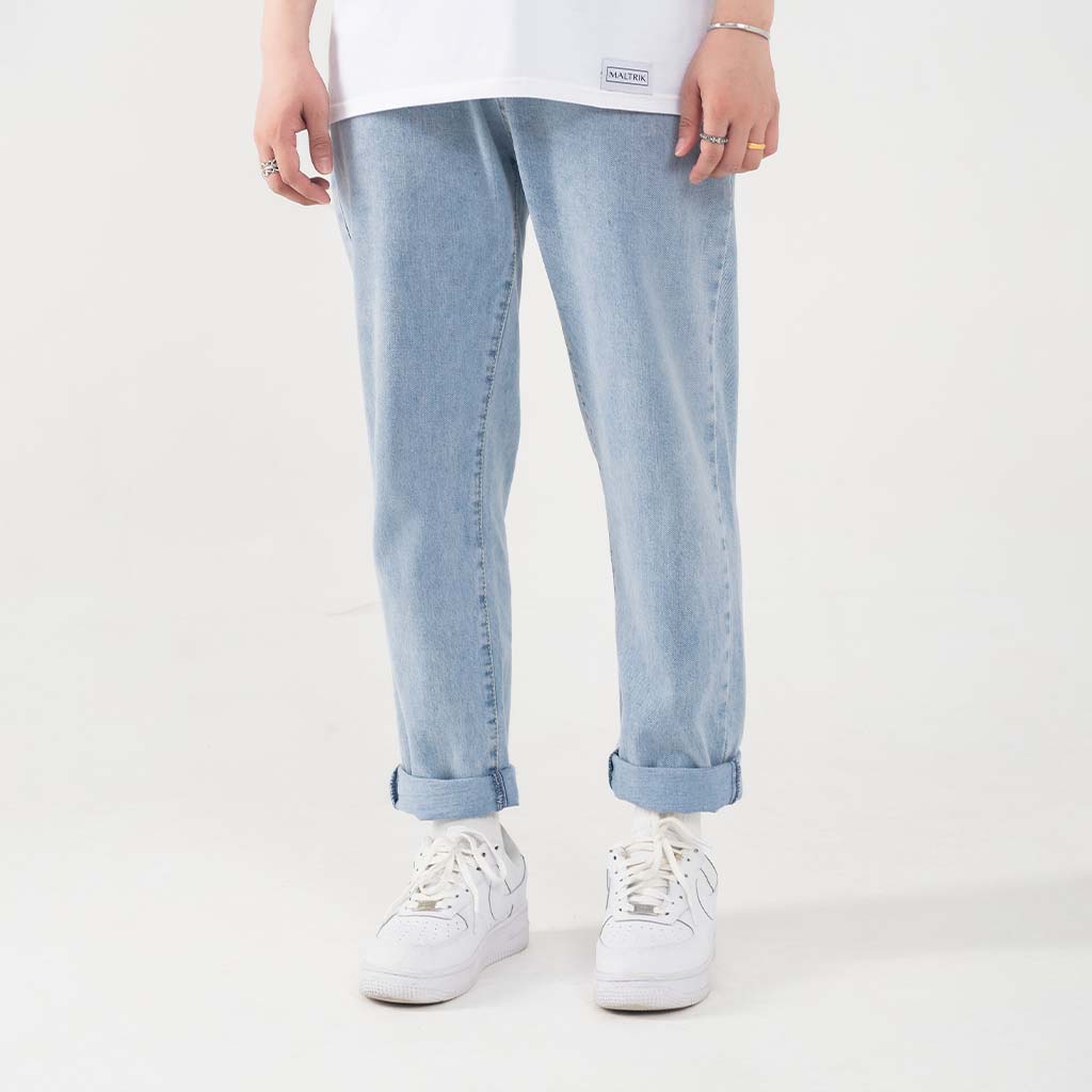 Quần jean nam baggy cạp cao bigsize chất cao cấp dành cho người ngoại cỡ béo bụng có size lớn trên 110kg - MALTRIK