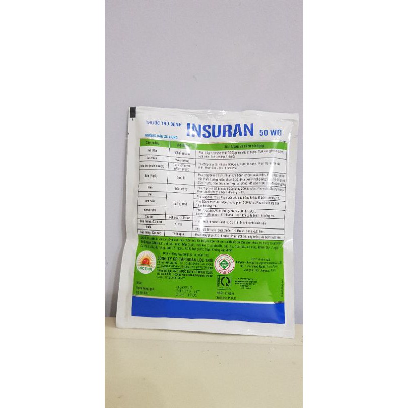 Thuốc trừ nấm nội hấp INSURAN 50WG 100gr