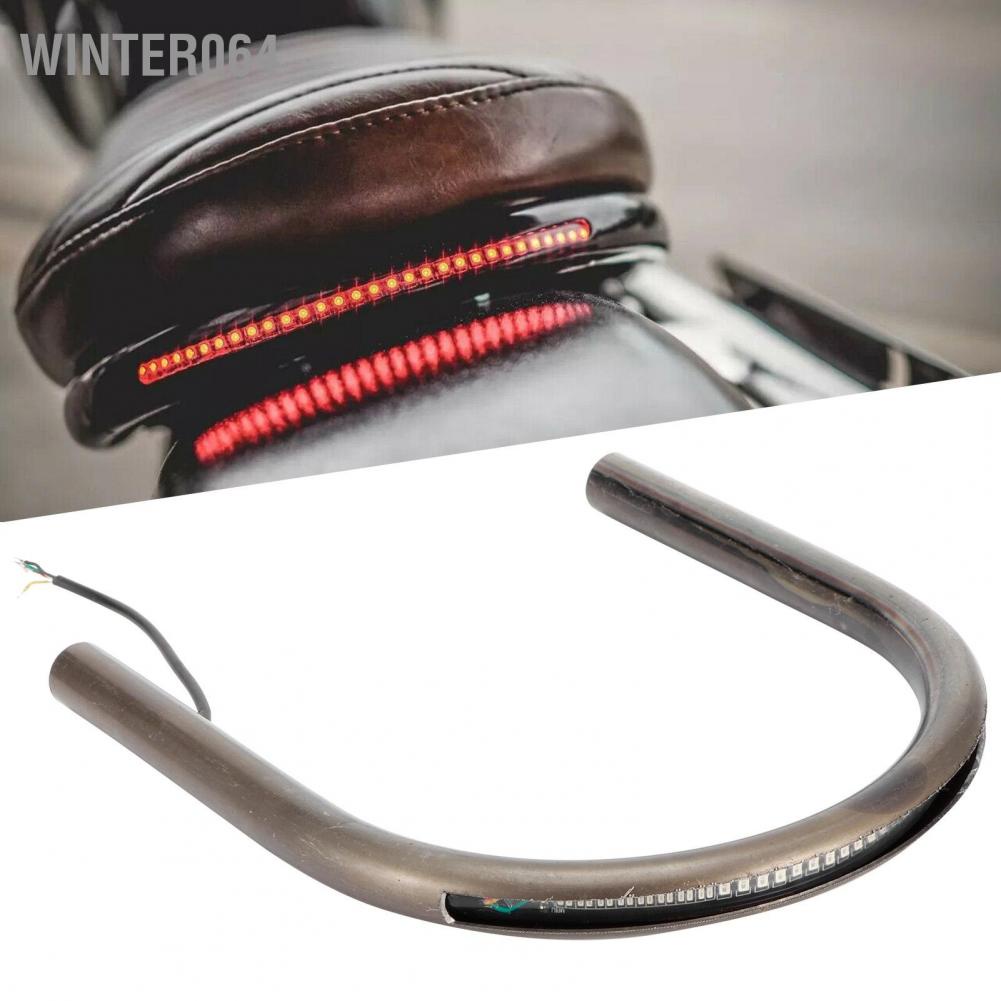 Winter064 Rear Seat Loop Tail Hoop Frame for Cafe Racer Style Flat Pipe Tube Fit Honda with Brake Turn Signal Light