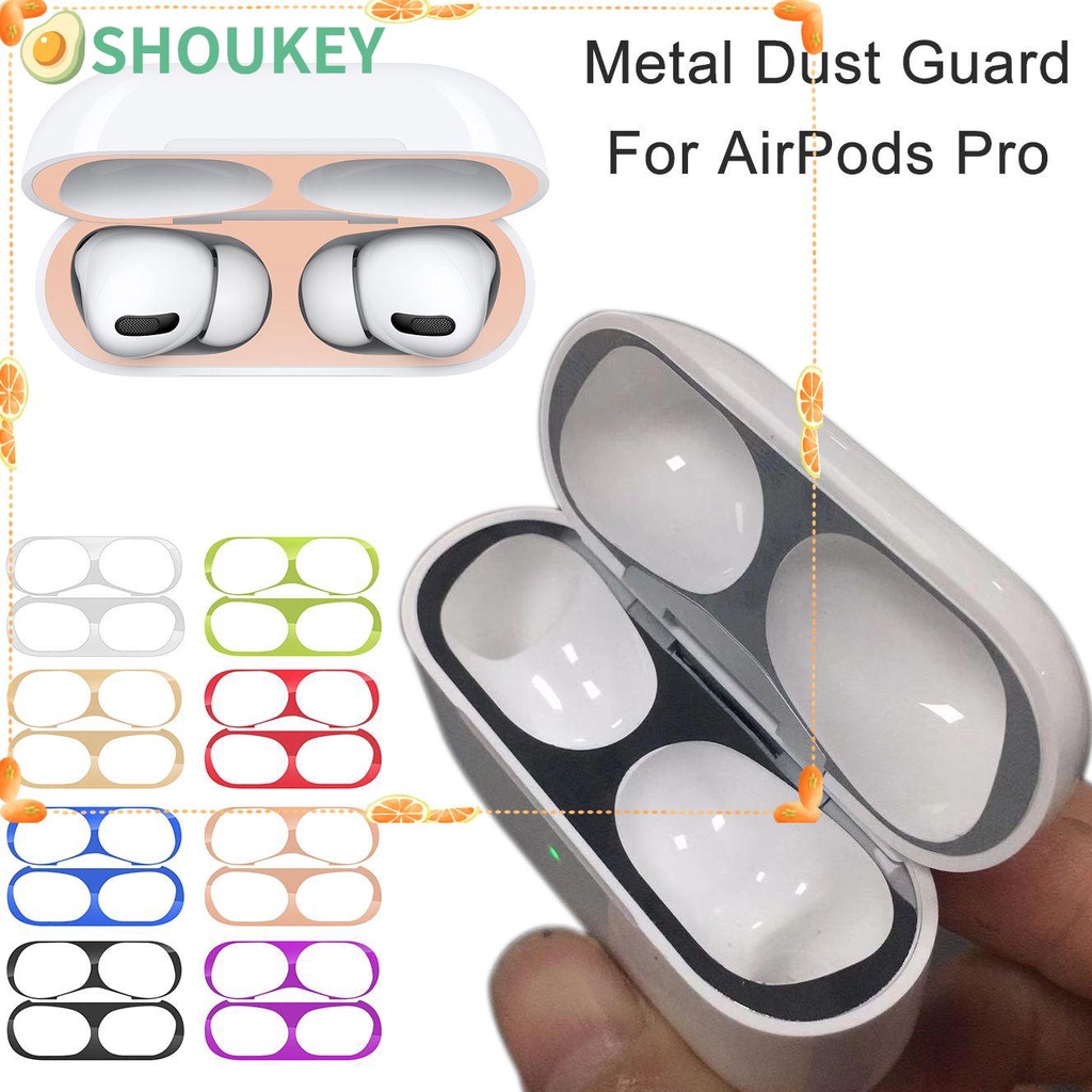 Miếng Dán Kim Loại Mạ Điện Siêu Mỏng Bảo Vệ Tai Nghe Airpod Pro