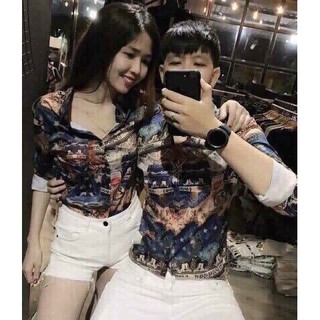 ÁO SOMI LỤA 3D ĐÔI NAM NỮ THỜI TRANG CAO CẤP (1 ÁO) MS0015