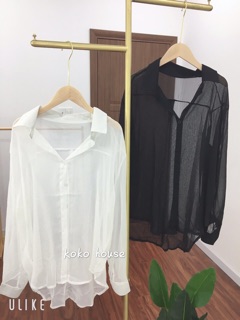 Áo Sơ Mi Form Dài Oversize(kèm áo 2 dây)