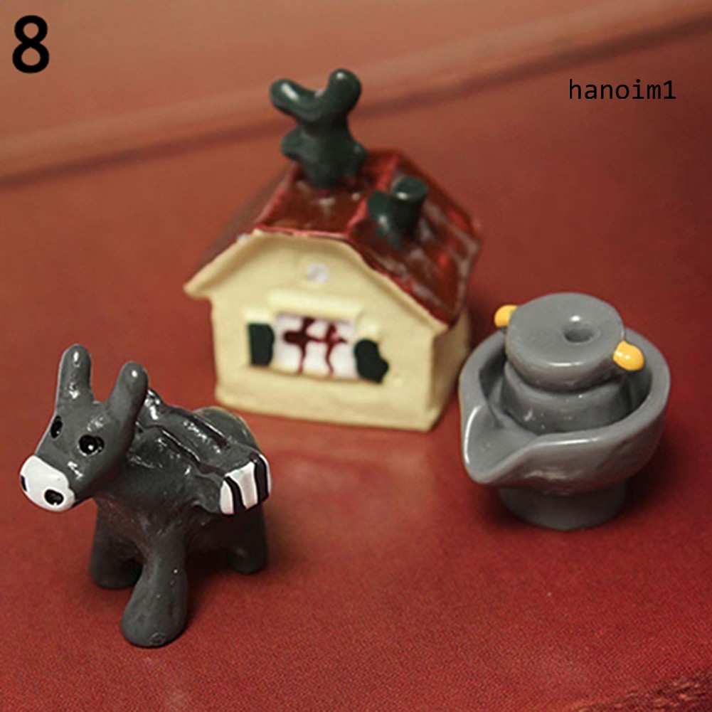 Bộ 3 Mô Hình Chậu Hoa Mini Trang Trí Nhà Búp Bê